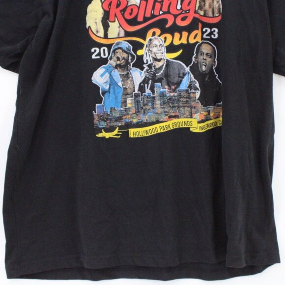 Rolling Loud Shirt Men Black Short Sleeve California Concert Graphic Tee 23" 2XL - Picture 4 of 9